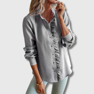 Aurora - Blouse à Boutons Volants