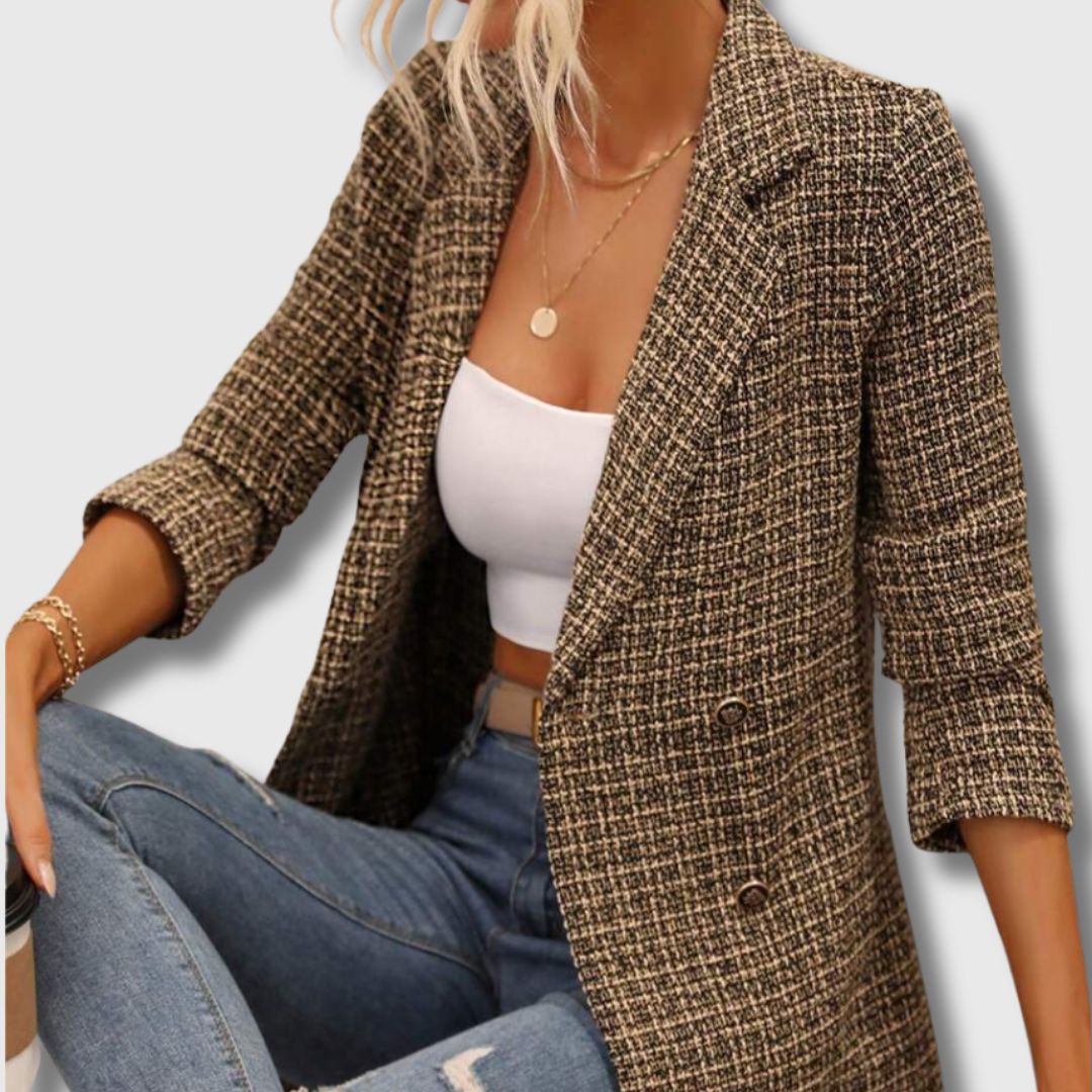 Sabine - Blazer Femme Tweed Chic Édition Limitée
