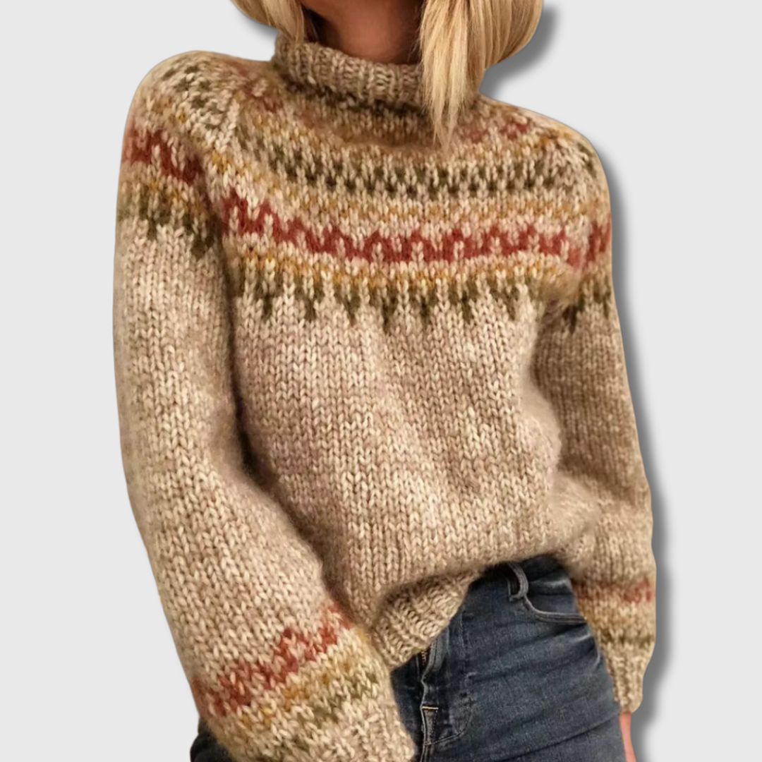 Liv - Pull en Tricot Nordique
