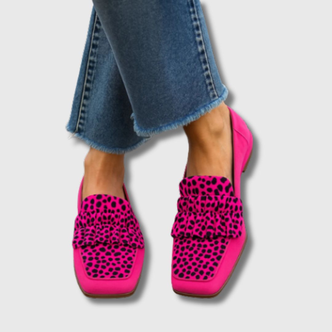 Sofie - Mocassins Léopard Rose