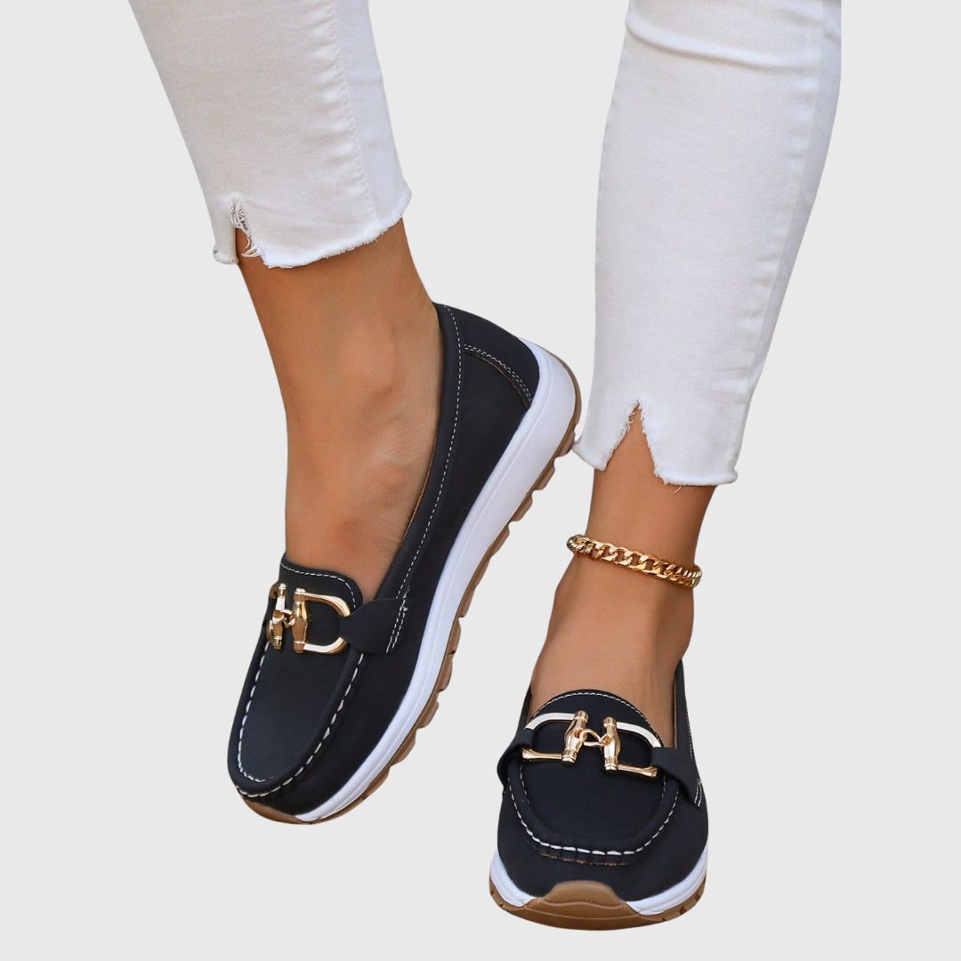 Ellie - Orthopédiques Mocassins à Boucle Plate