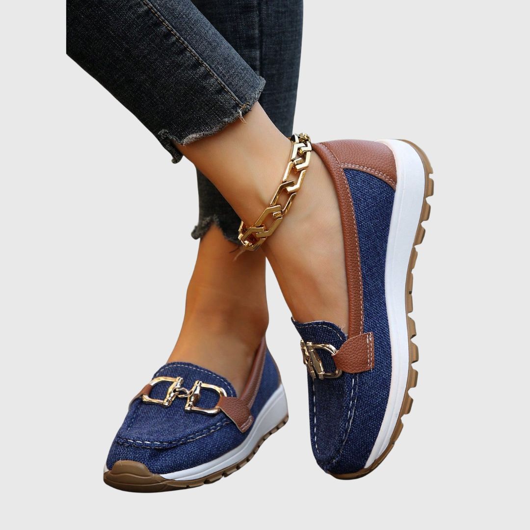 Ellie - Orthopédiques Mocassins à Boucle Plate