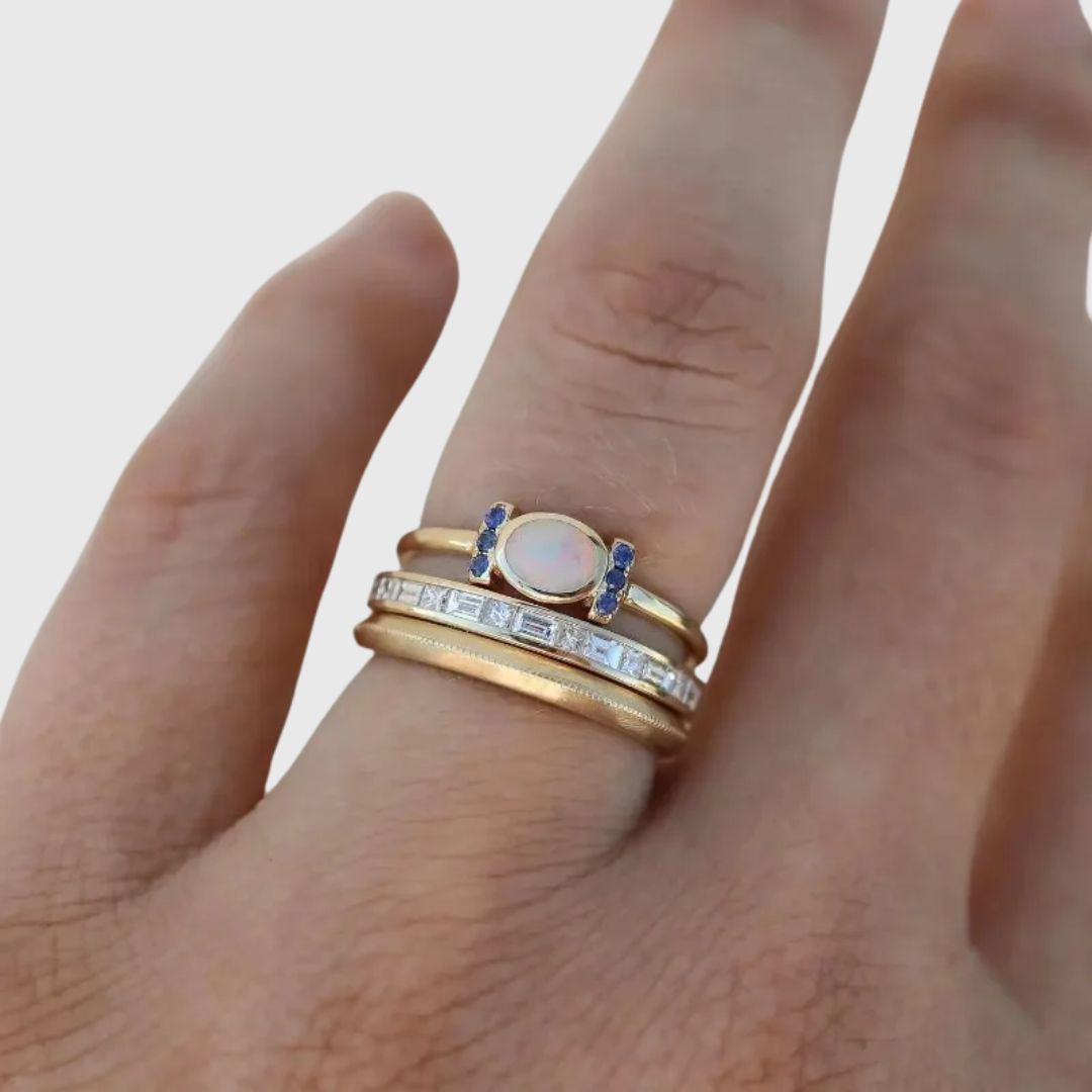 Oprah - Ensemble de Bagues Vintage en Or