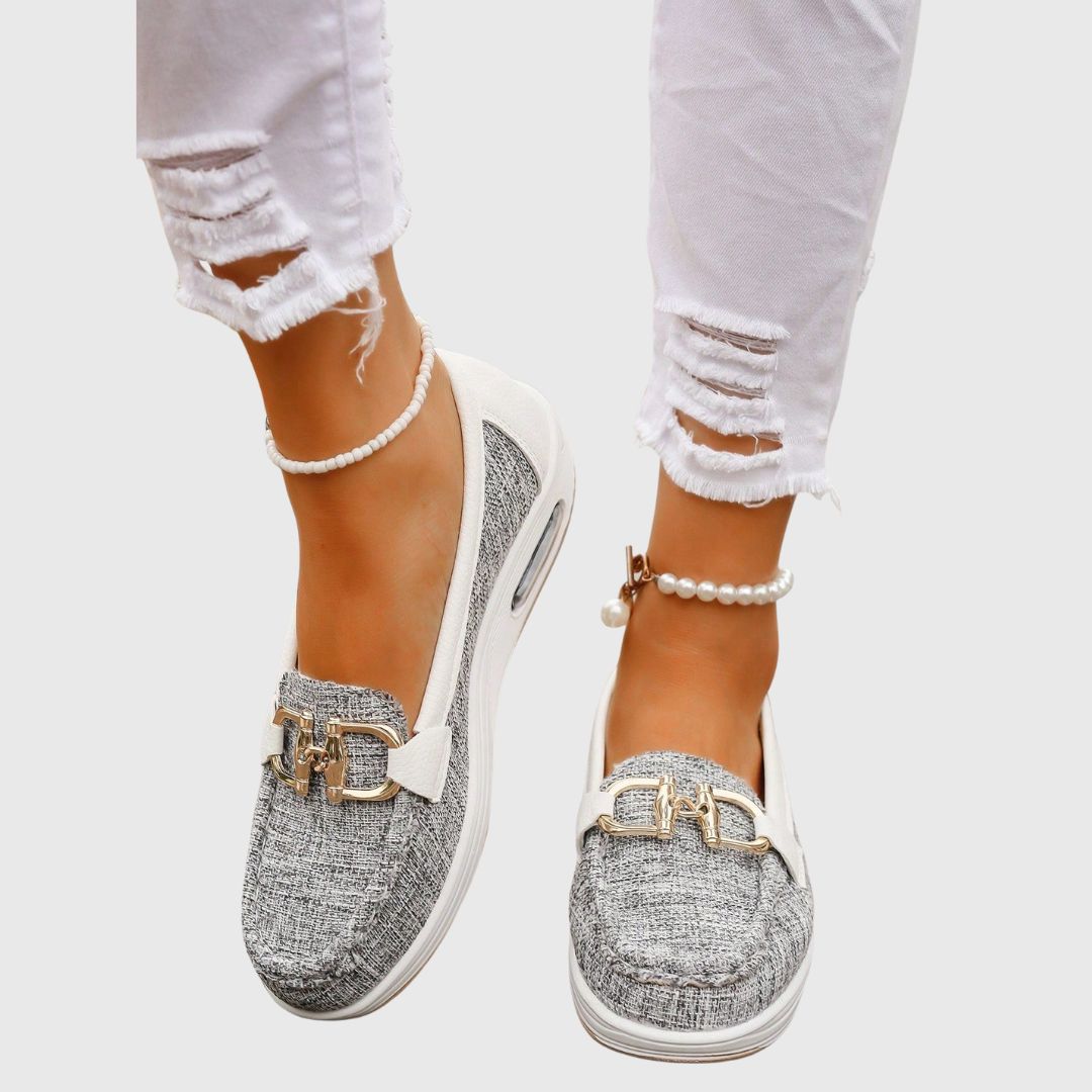 Ellie - Orthopédiques Mocassins à Boucle Plate