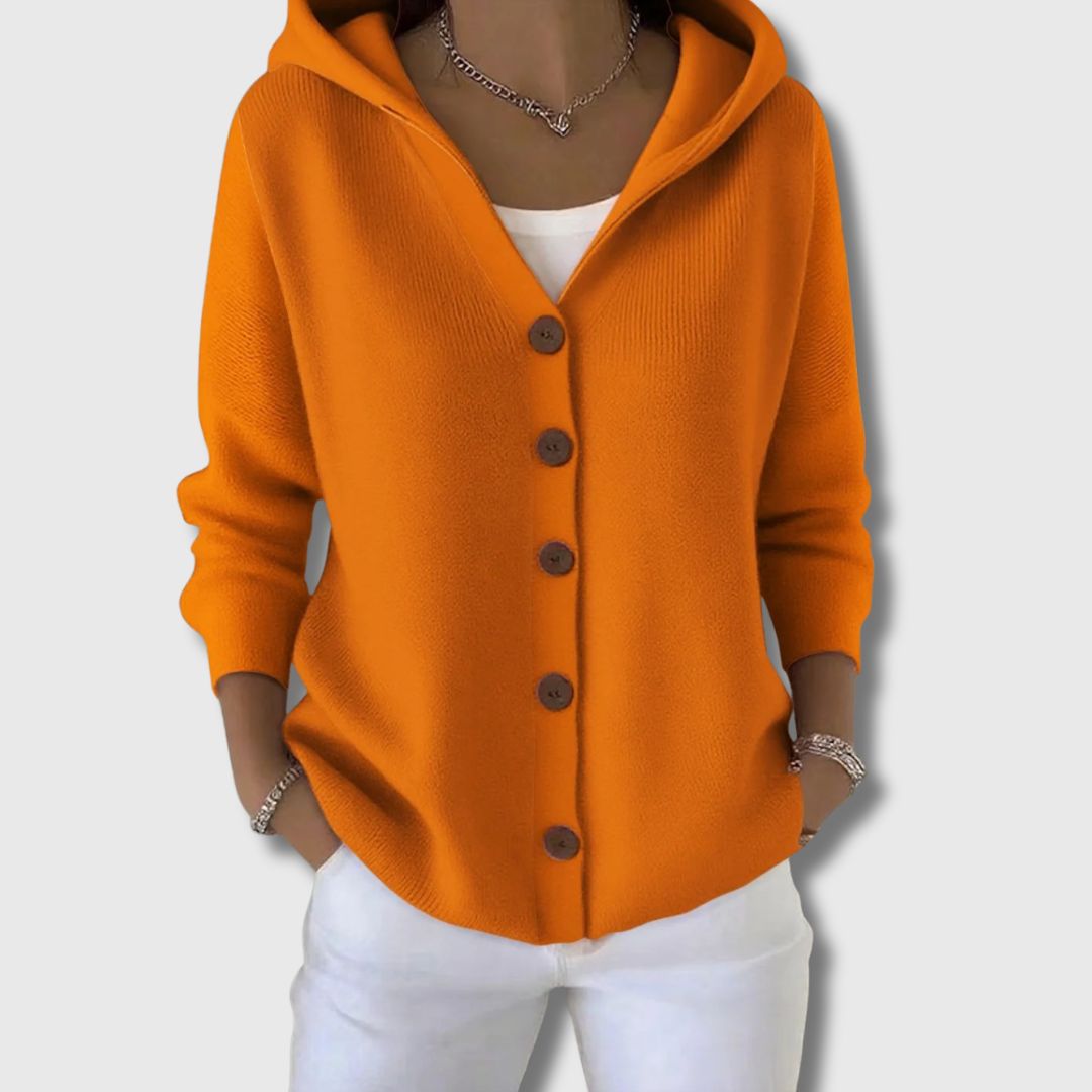 Fleur - Cadrigan en tricot à manches longues