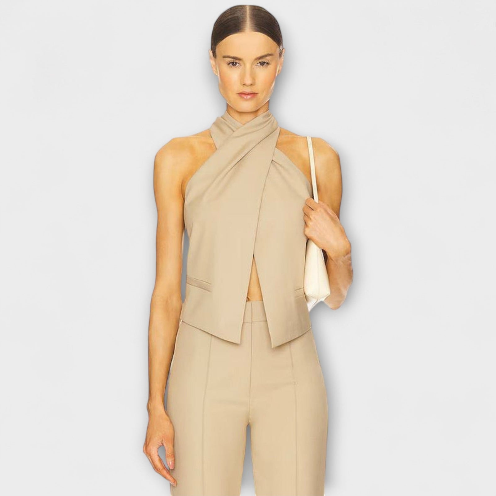 Juni - Débardeur à Col Halter Croisé